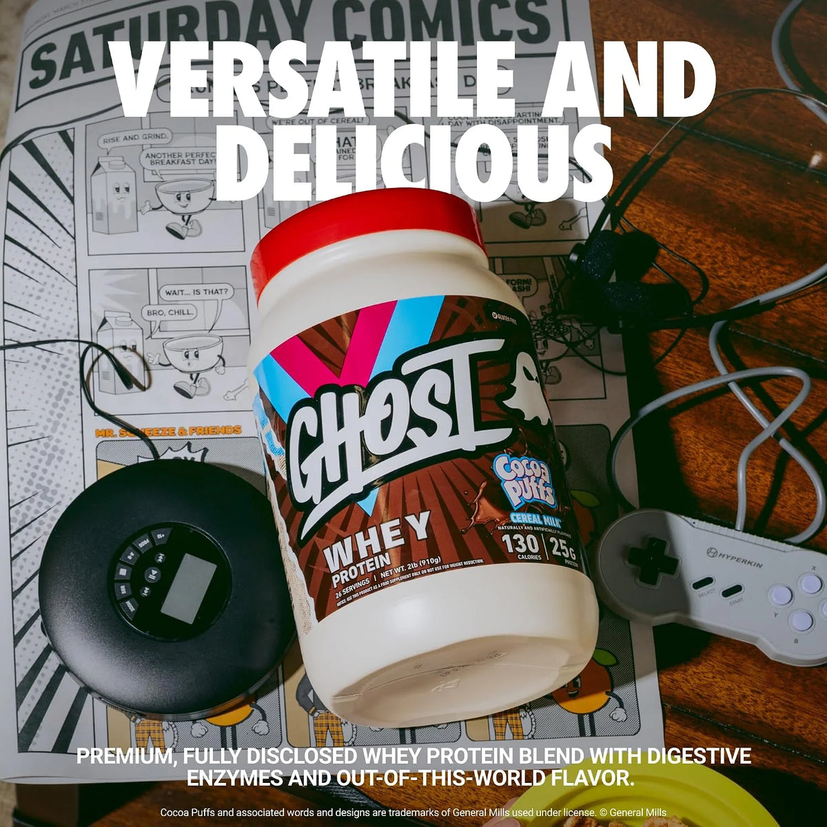 GHOST Whey Protein Powder, Cocoa Puffs Cereal Milk - 25G Protein