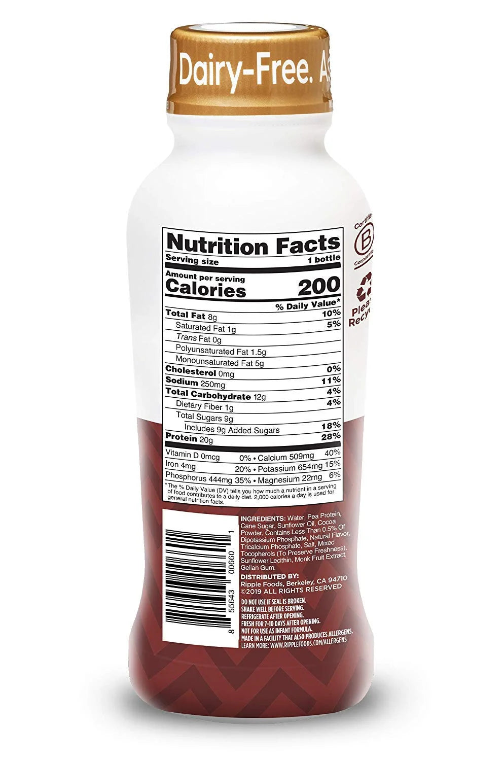 Ripple Protein Shake, Coffee, 12 oz
