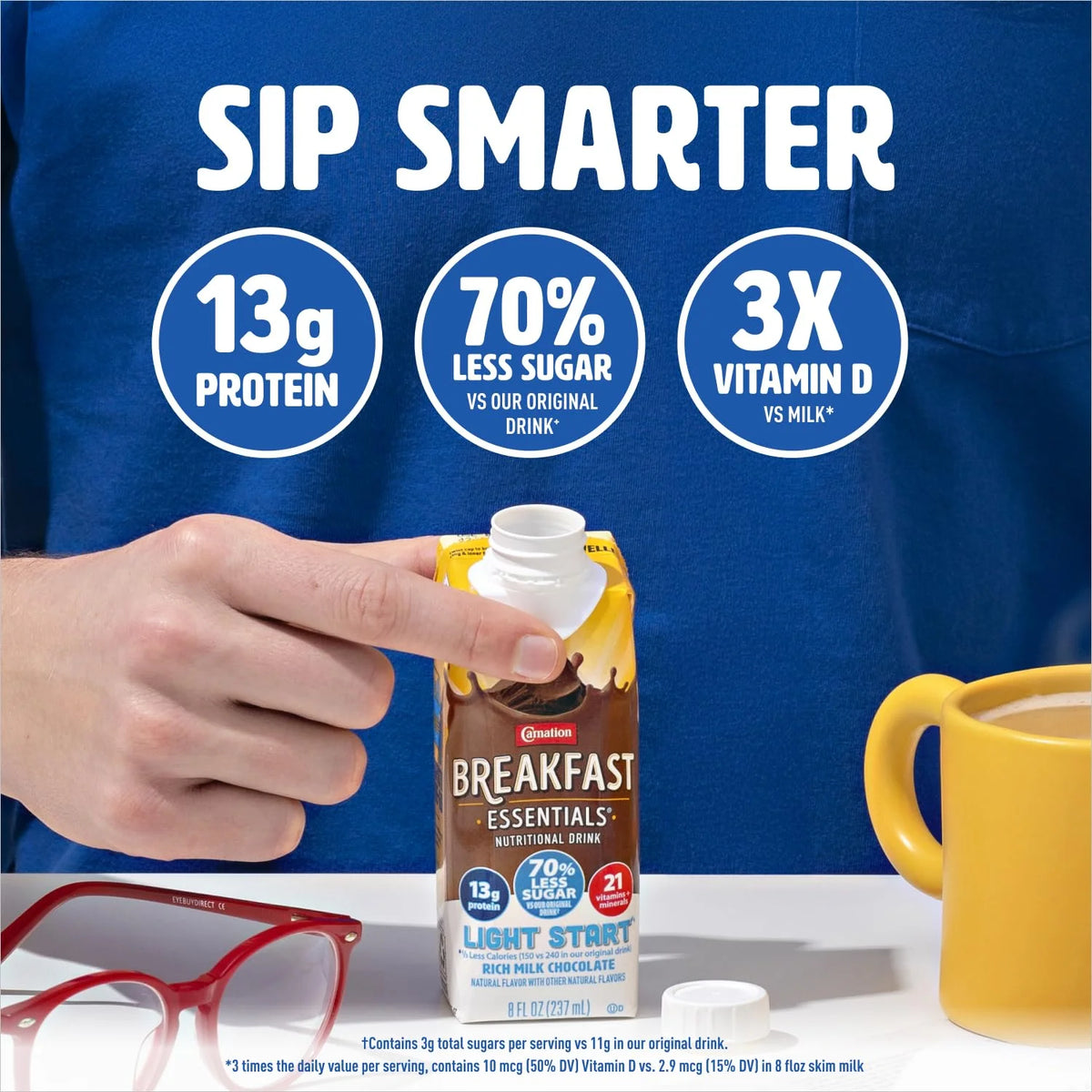Carnation Breakfast Essentials Light Start Ready-to-Drink, Chocolate