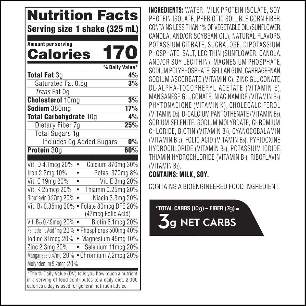 Atkins Strong High Protein Shake, Strawberry Flavored, 30g Protein, 7g Prebiotic Fiber, 1g Sugar Muscle and Gut Health Support, GLP-1 Support, Low Carb and Low Protein Shake, Gluten Free, 12 Count