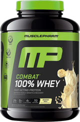Muscle Pharm Combat 100% Whey Protein Powder | Banana Milk - 5 lb