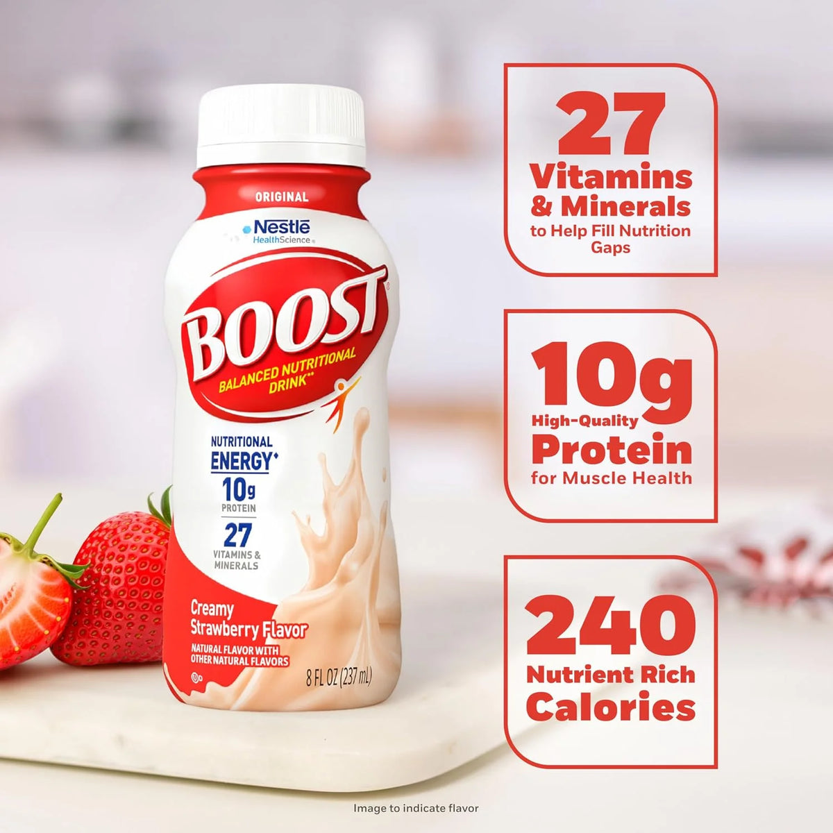 BOOST Original Nutritional Shake, Ready to Drink, Strawberry, 24 Pack