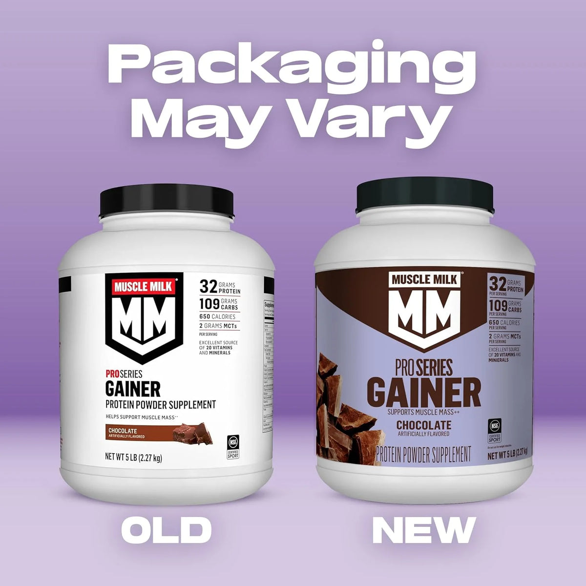Muscle Milk Gainer Protein Powder, Chocolate, 32g Protein, 5 Pound