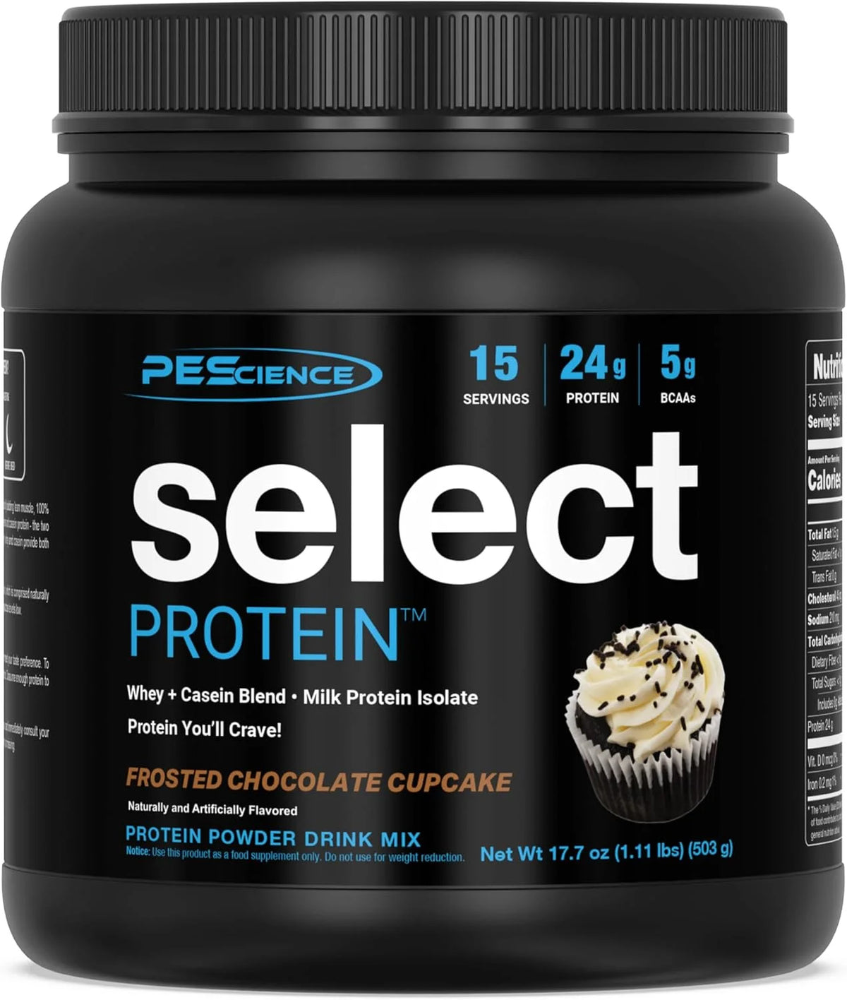 PEScience Select Protein Powder, Frosted Chocolate Cupcake, 15 Servings