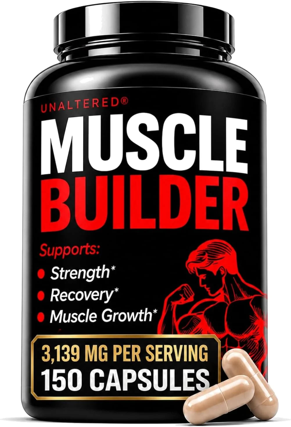 6-in-1 Muscle Builder for Men, Testosterone Support Supplement - 150 Ct