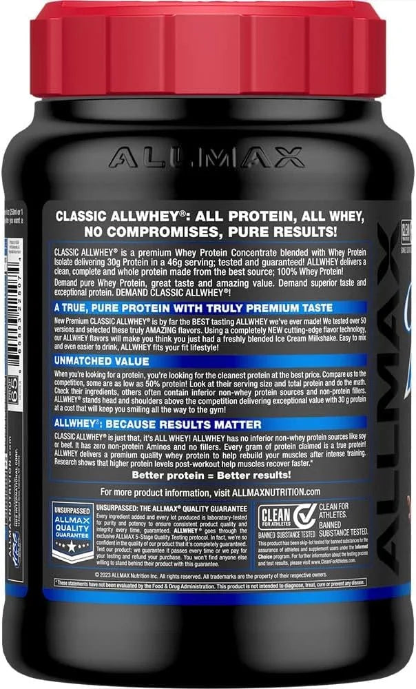 ALLMAX AllWhey Classic Whey Protein Powder, Chocolate Peanut Butter, 5 lb
