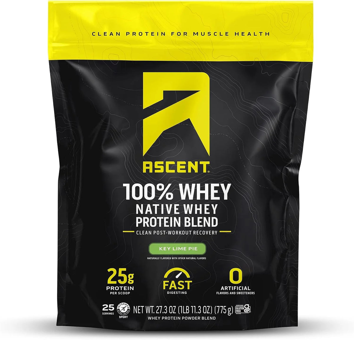 Ascent 100% Whey Protein Powder, Fruity Cereal, 1.7 lb, Daily Protein
