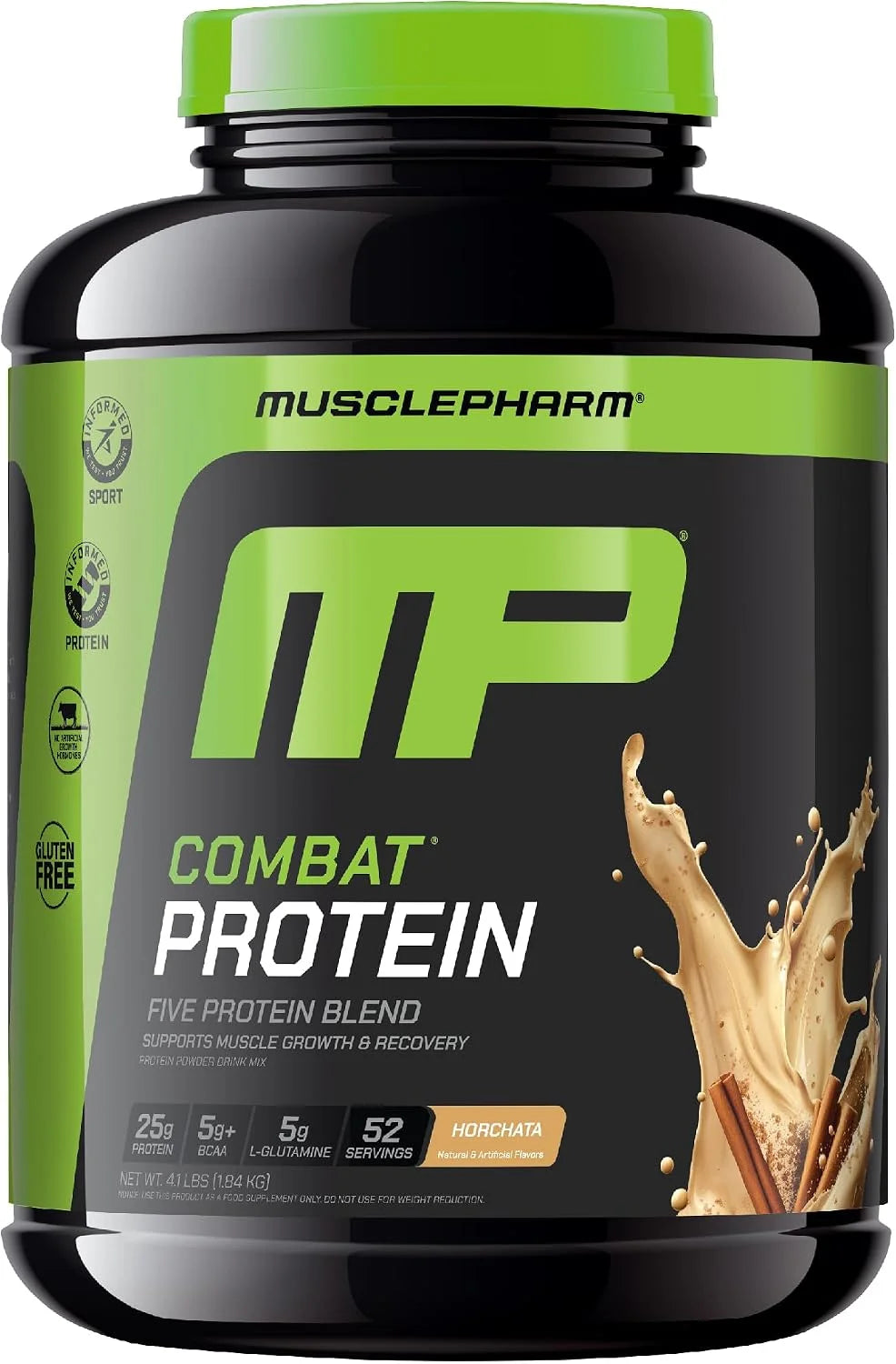 Muscle Pharm Combat Protein Powder | 5-Protein Blend | Horchata - 4.1 lb