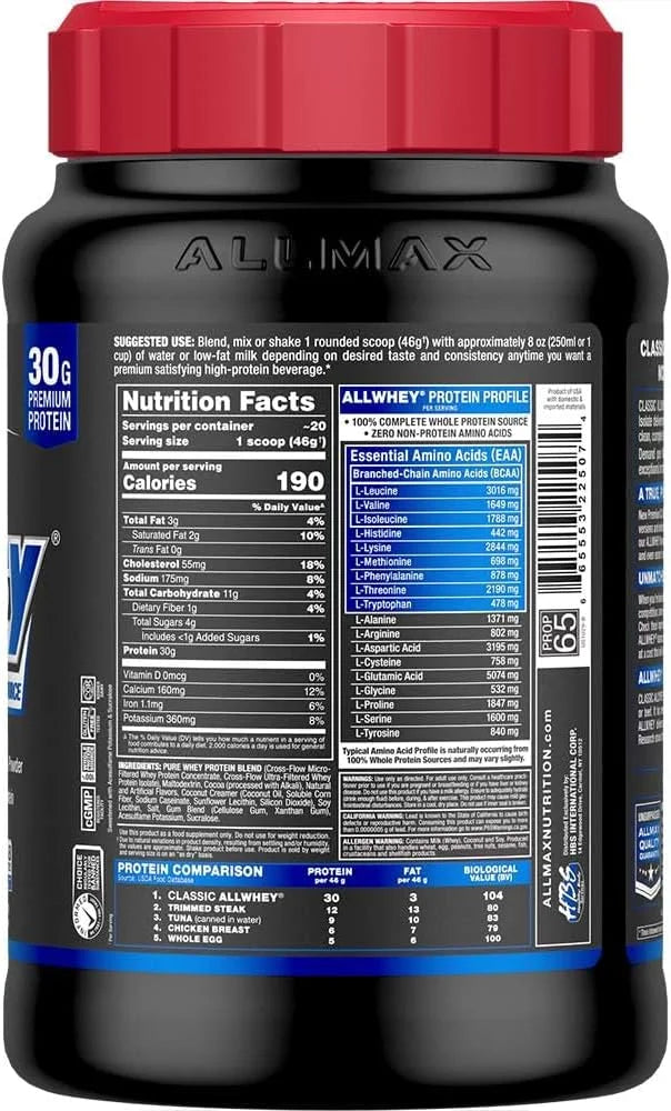 ALLMAX AllWhey Classic Whey Protein Powder, Chocolate Peanut Butter, 5 lb