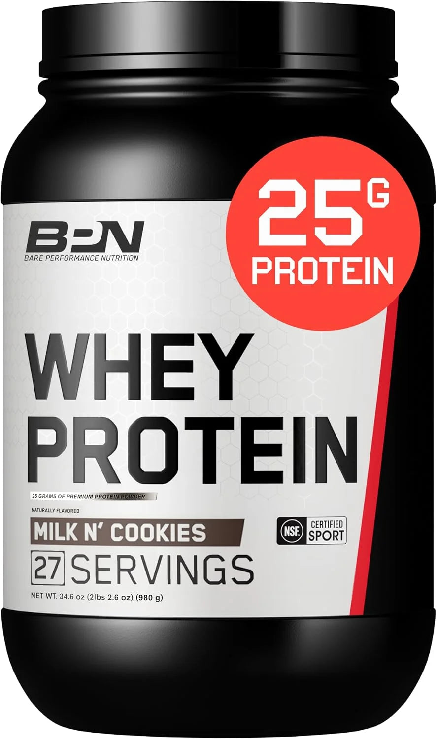 BARE PERFORMANCE NUTRITION, BPN Whey Protein + Casein Protein Powder Blend, Chocolate Peanut Butter, 25g Protein per Serving Supports Lean Muscle Recovery, 27 Servings, Third Party Tested