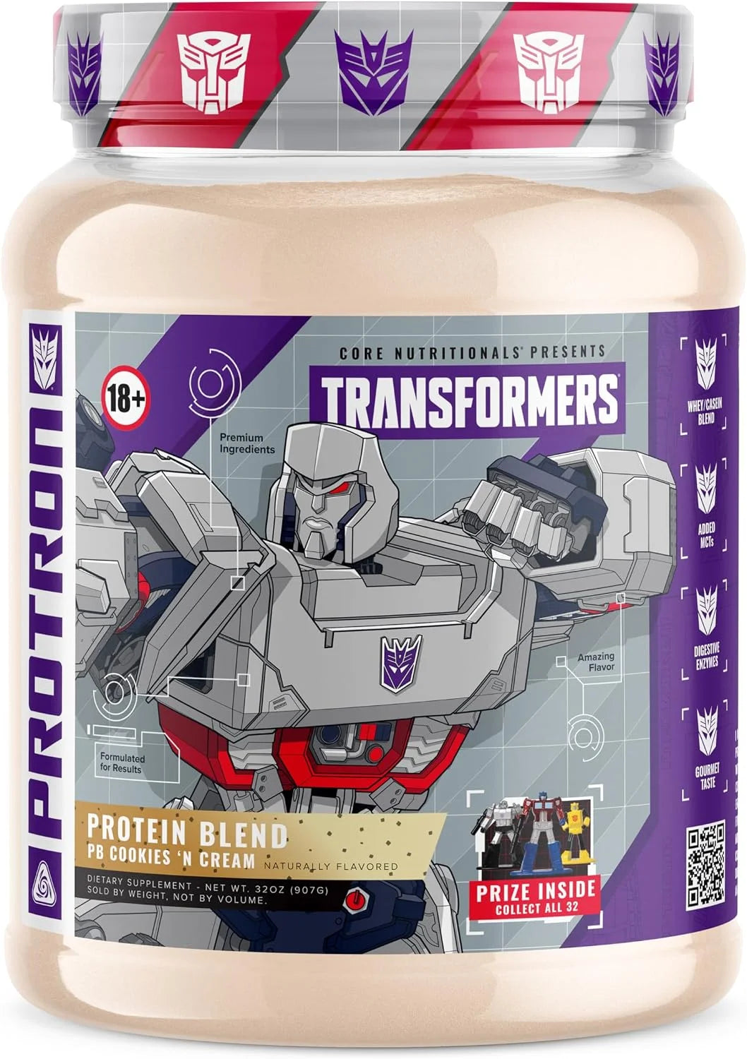 Core Nutritionals Transformers Protron Protein, Honey Vanilla Graham, 2 lb