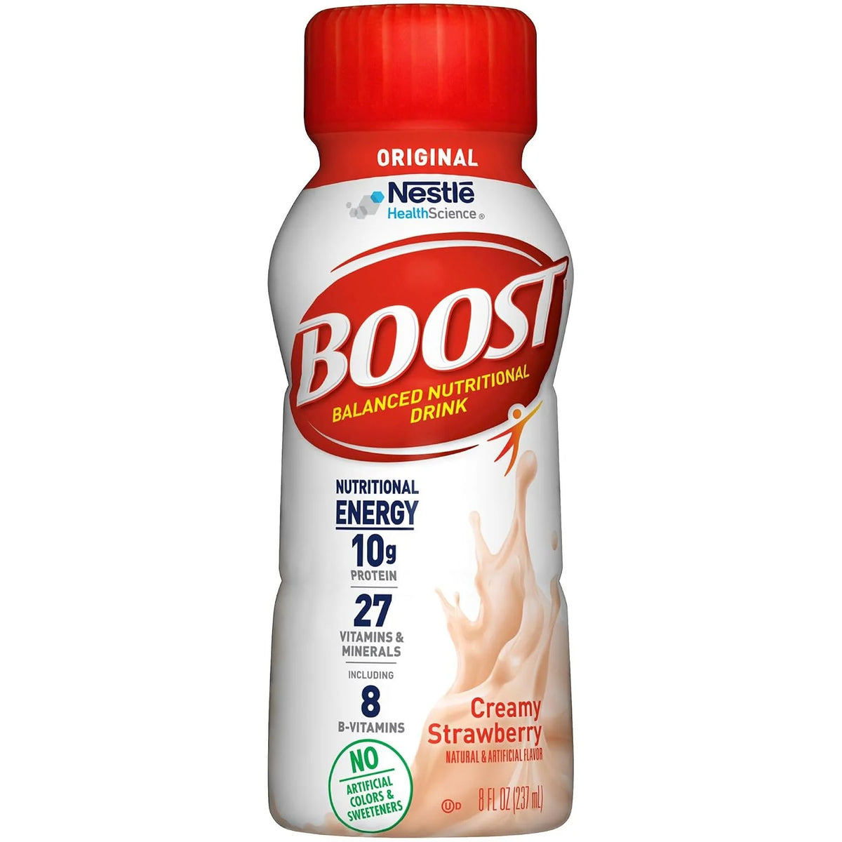 BOOST Original Nutritional Drink, Creamy Strawberry, 8 Ounce Bottle (Pack of 24)