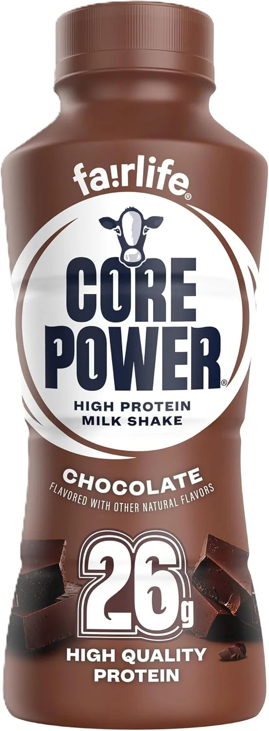 Core Power Fairlife 26g Protein Milk Shakes, Liquid Ready To Drink for Workout Recovery, Chocolate, 14 Fl Oz Bottle (Pack of 12)
