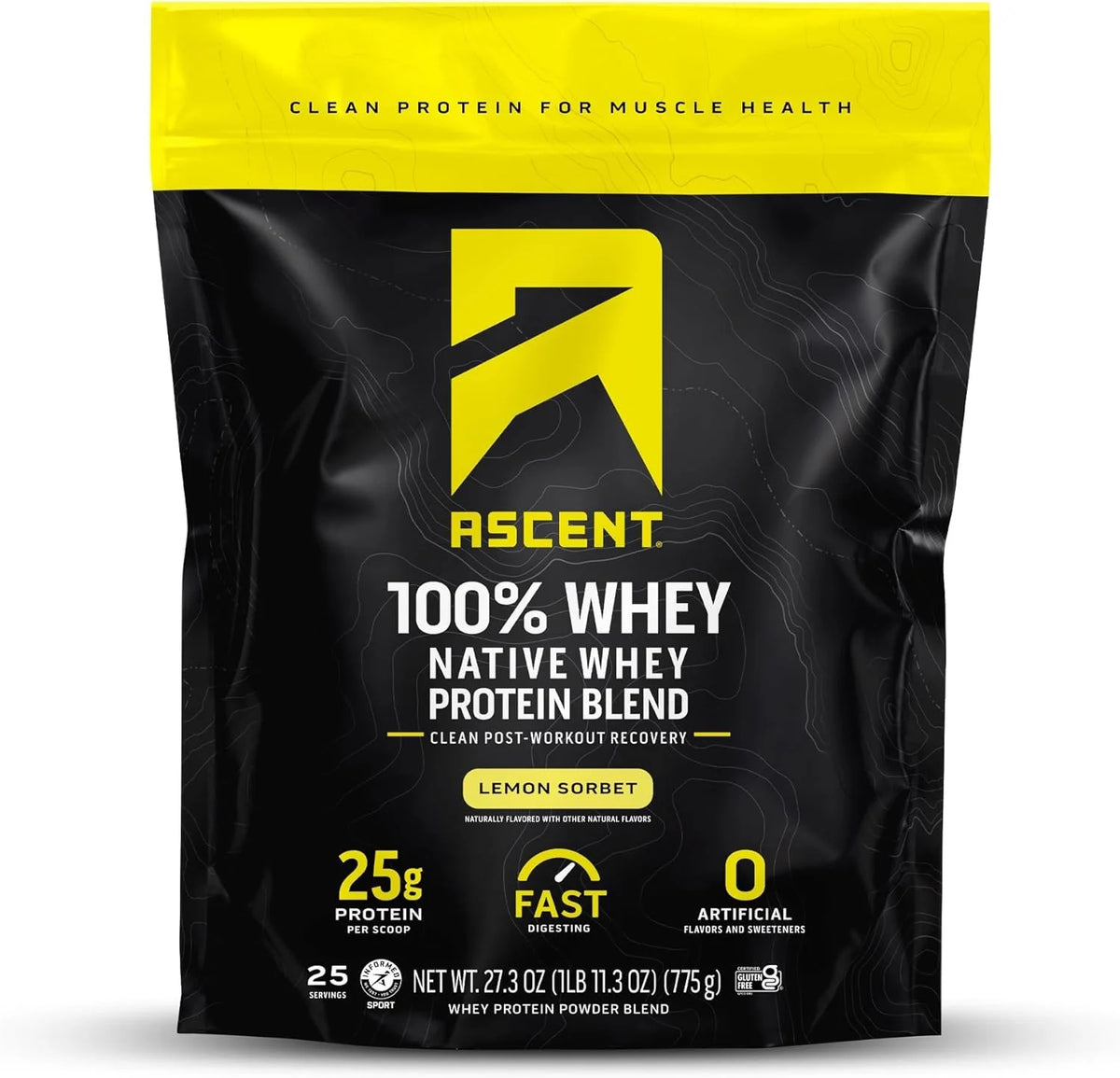 Ascent 100% Whey Protein Powder, Fruity Cereal, 1.7 lb, Daily Protein