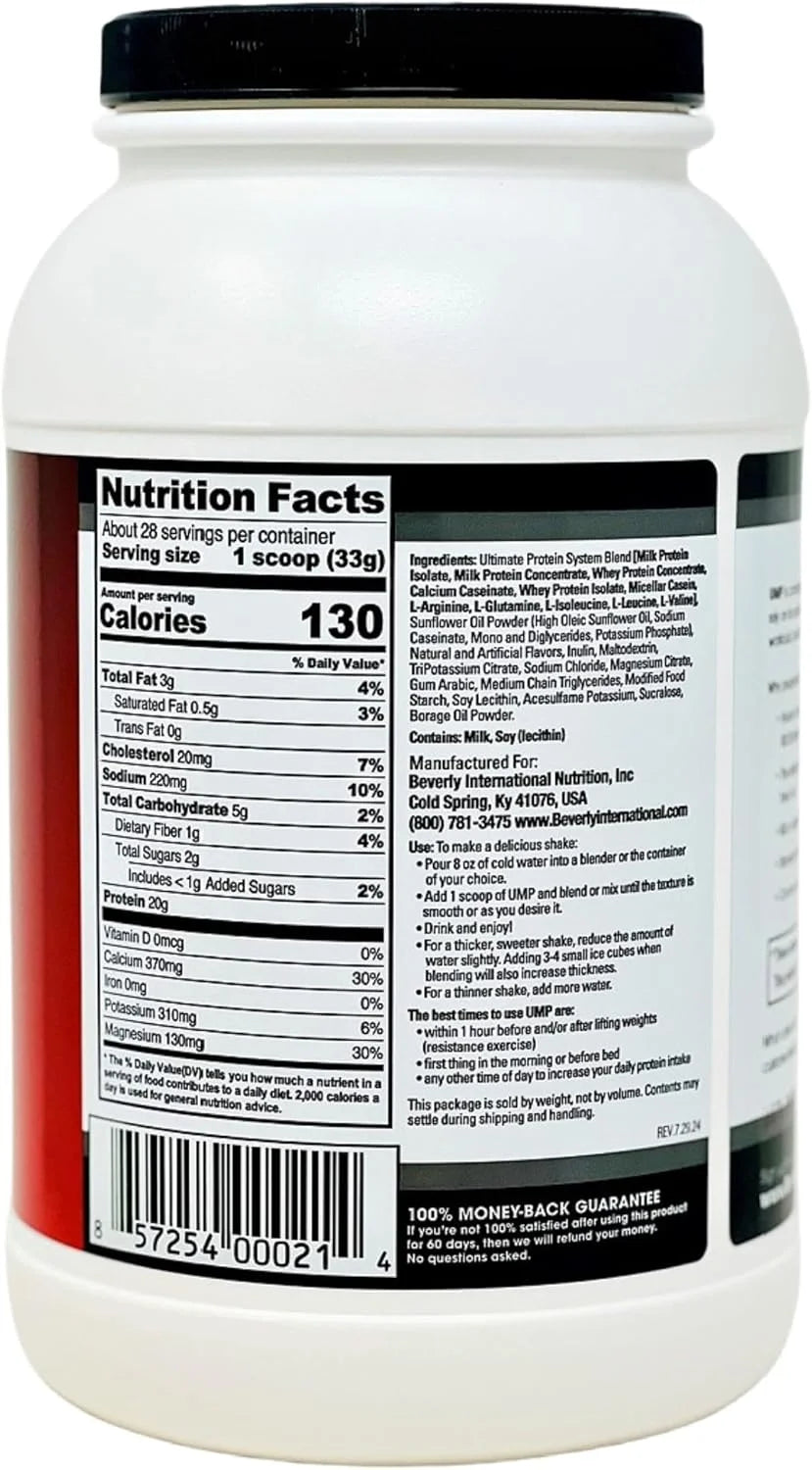 Beverly International UMP Protein Powder, Vanilla, 32.8 oz