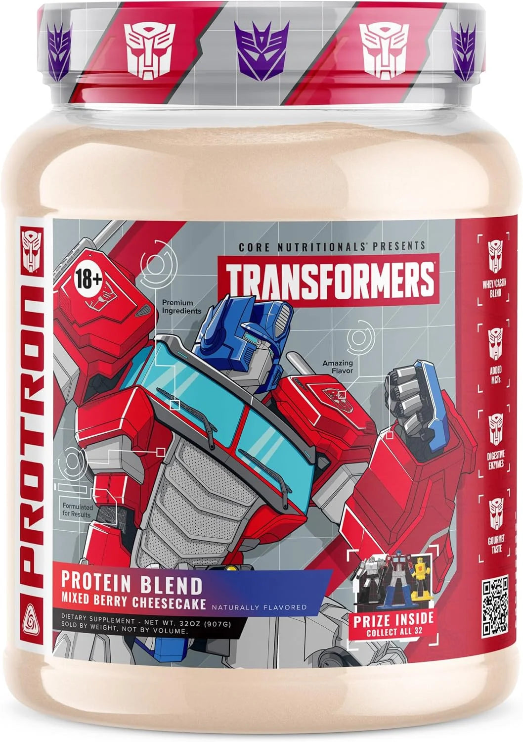 Core Nutritionals Transformers Protron Protein, Honey Vanilla Graham, 2 lb
