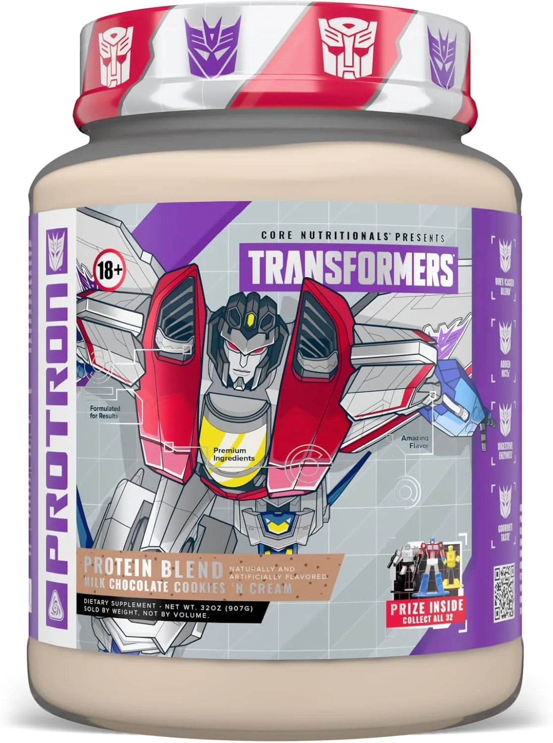 Core Nutritionals Transformers Protron Protein, Honey Vanilla Graham, 2 lb