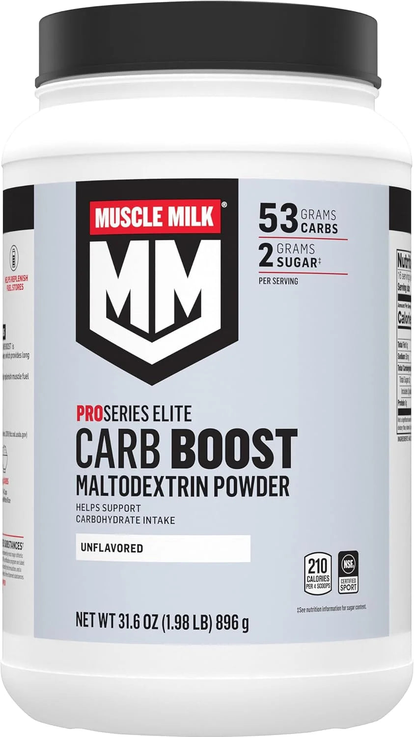 Muscle Milk Carb Boost, Maltodextrin Powder, Complex Carbohydrates, NSF Certified for Sport, Unflavored, 1.98lb