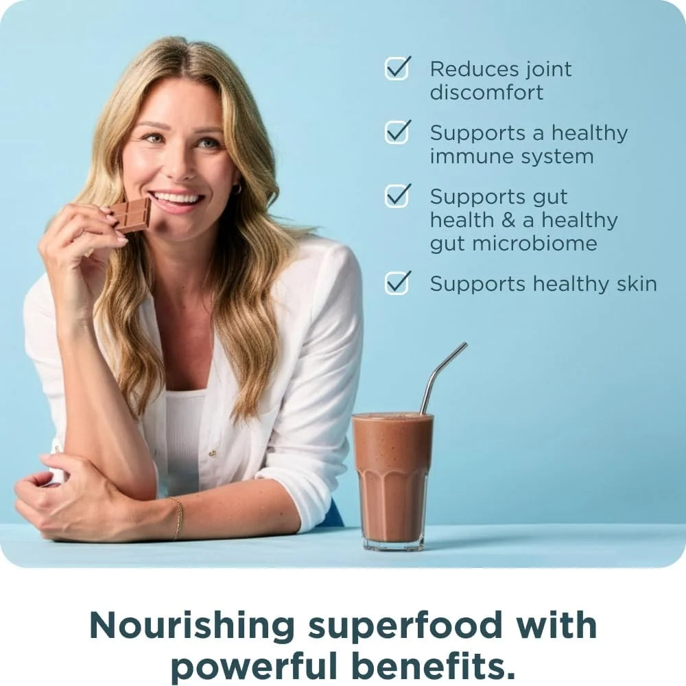 Ancient Nutrition Grass Fed Bone Broth Protein Powder, Chocolate