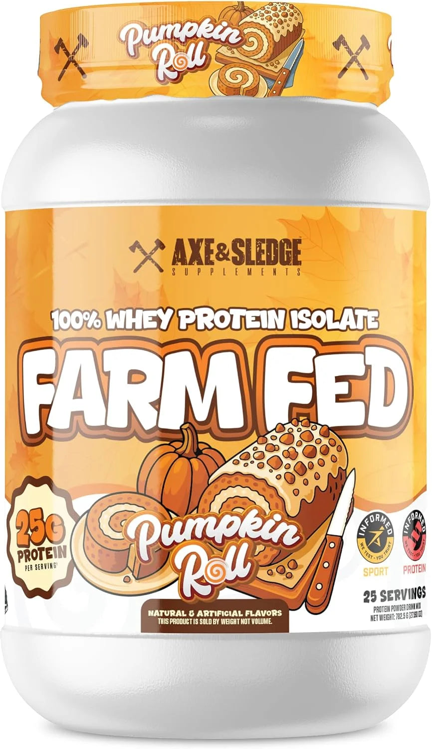 Axe and Sledge Farm Fed Whey Protein Isolate Pumpkin Roll