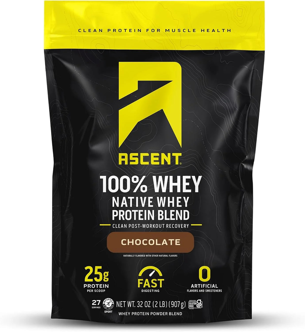 Ascent 100% Whey Protein Powder, Fruity Cereal, 1.7 lb, Daily Protein