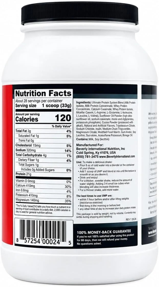 Beverly International UMP Protein Powder, Vanilla, 32.8 oz
