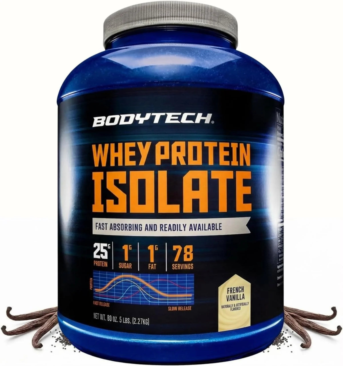 BodyTech Whey Protein Isolate Powder - 25g Protein per Serving with BCAAs - Fast-Absorbing for Muscle Growth & Recovery - Fruity Cereal (1.5 lb, 23 Servings)