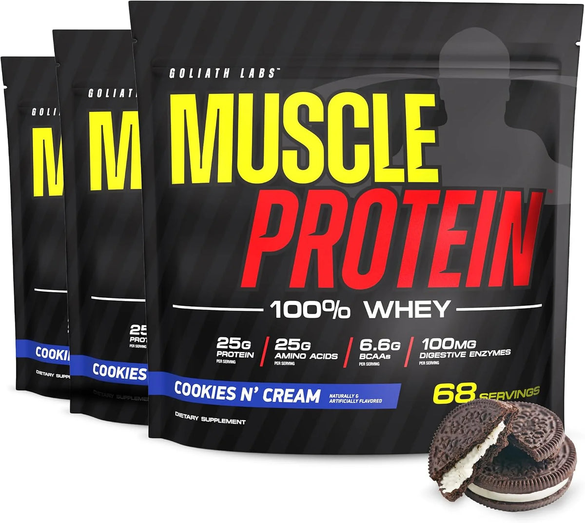 100% Muscle Whey Protein Powder Flavored, 10 lbs (pack of 2), Vanilla