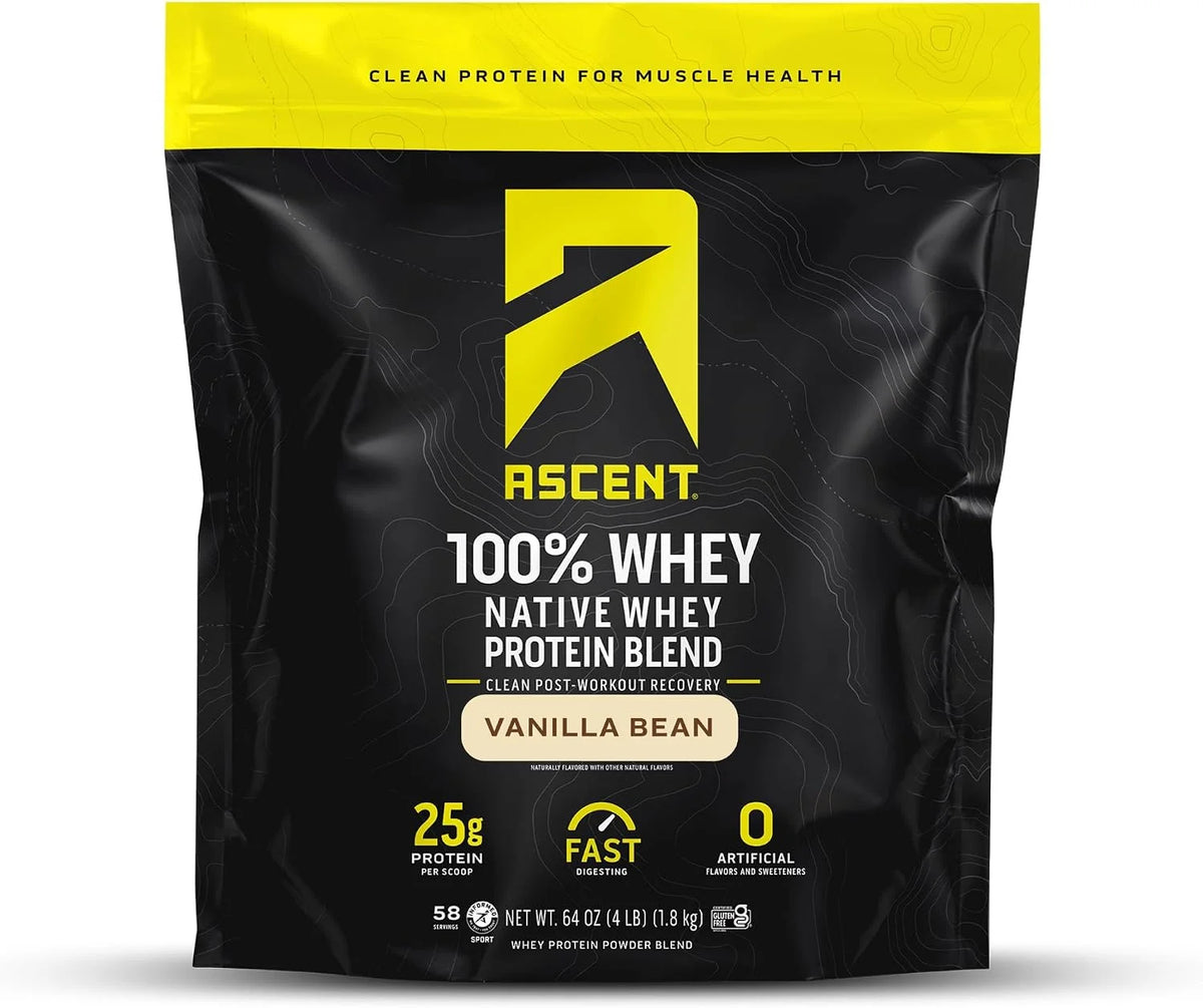 Ascent 100% Whey Protein Powder, Fruity Cereal, 1.7 lb, Daily Protein