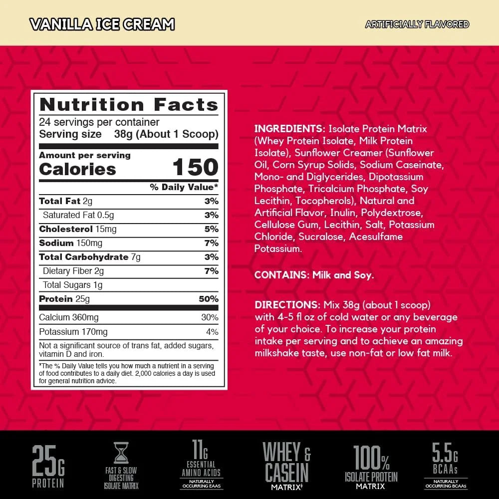 BSN SYNTHA-6 Isolate Protein Powder, Vanilla Ice Cream, 24 Servings