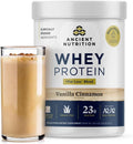 Ancient Nutrition Grass Fed Whey Protein + Fat Loss Blend, Vanilla Cinnamon