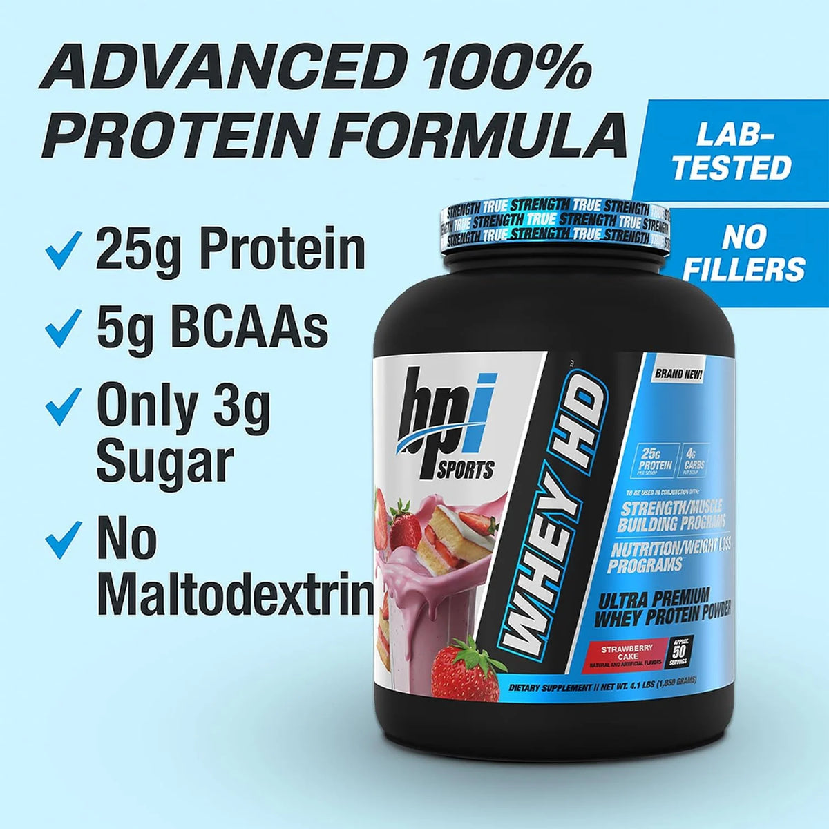 BPI Sports Whey HD Ultra Premium Protein Powder Isolate | Workout Whey Protein Powder For Men & Women for Muscle Gain | Milk Protein Concentrates | Chocolate Cookie/ Vanilla Caramel, 4.07 Pound