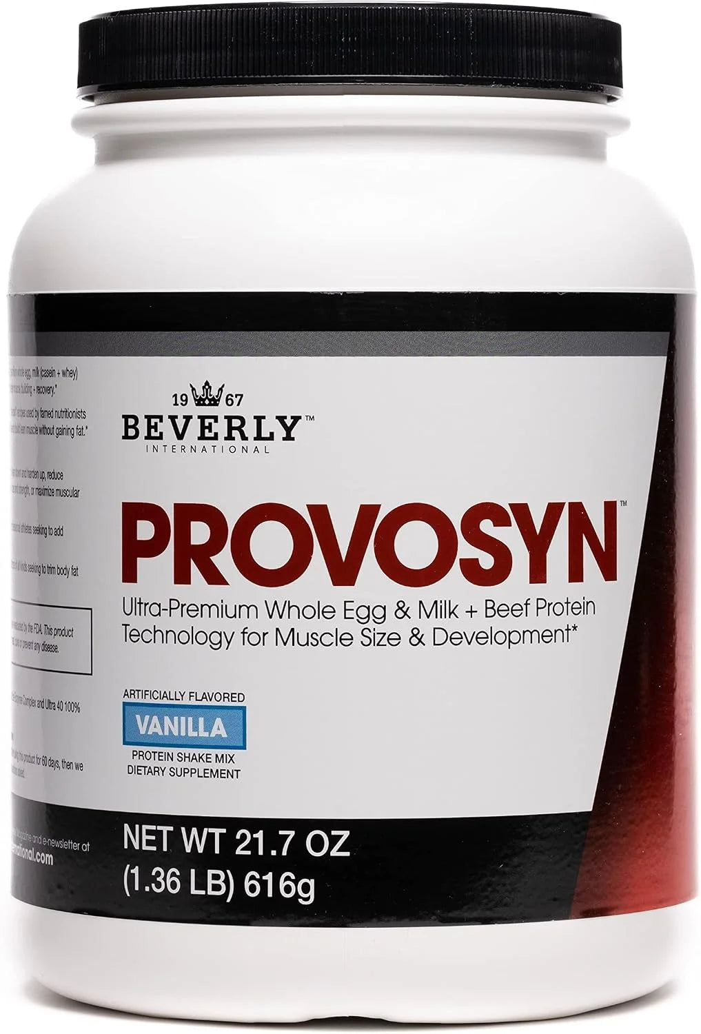 PROVOSYN Whole Egg, Milk & Beef Protein Powder, Vanilla, 616 g