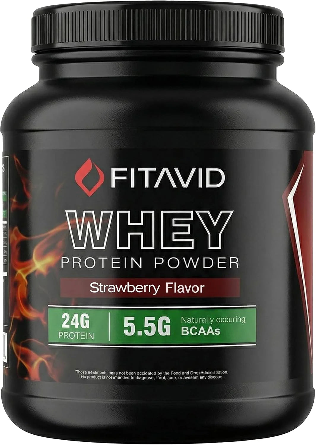Whey Protein Powder – 24g Protein, 5.5g BCAAs, Whey Isolate Blend, Low Sugar Protein Powder for Muscle Recovery & Lean Muscle, Post Workout Protein, 2 lb, 30 Servings (Strawberry)