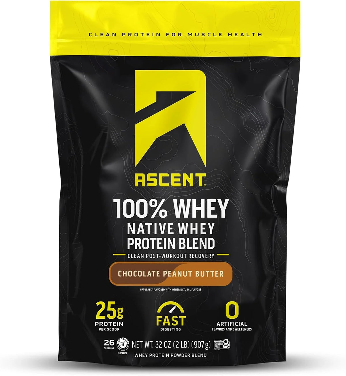 Ascent 100% Whey Protein Powder, Fruity Cereal, 1.7 lb, Daily Protein