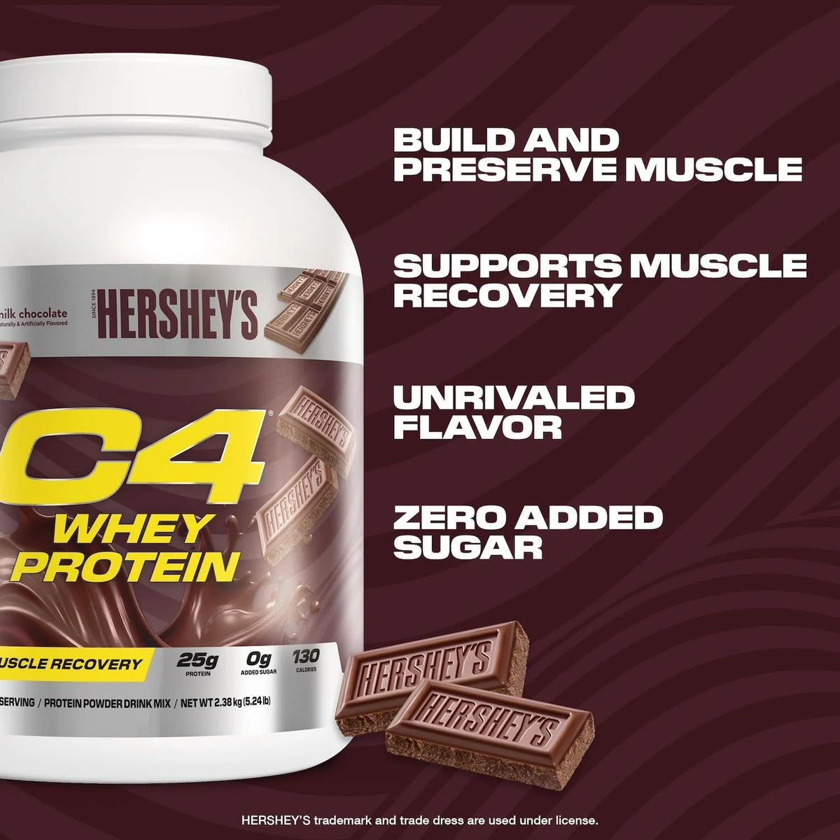 C4 Whey Protein, 25g of Protein, Hershey's Chocolate, 66 Servings