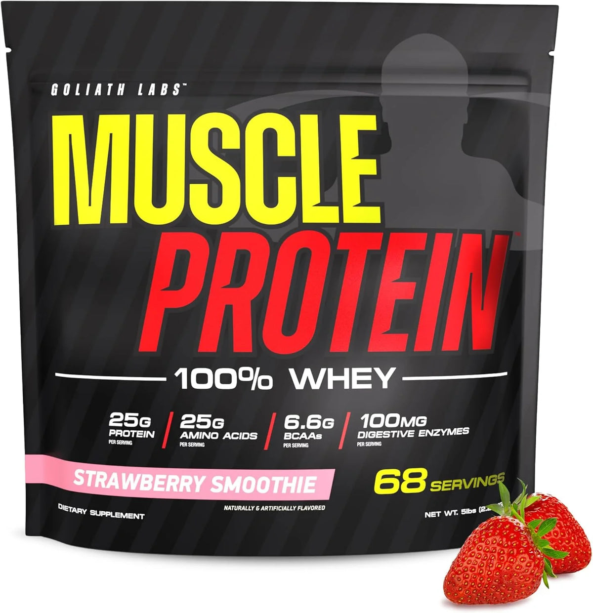 100% Muscle Whey Protein Powder Flavored, 10 lbs (pack of 2), Vanilla