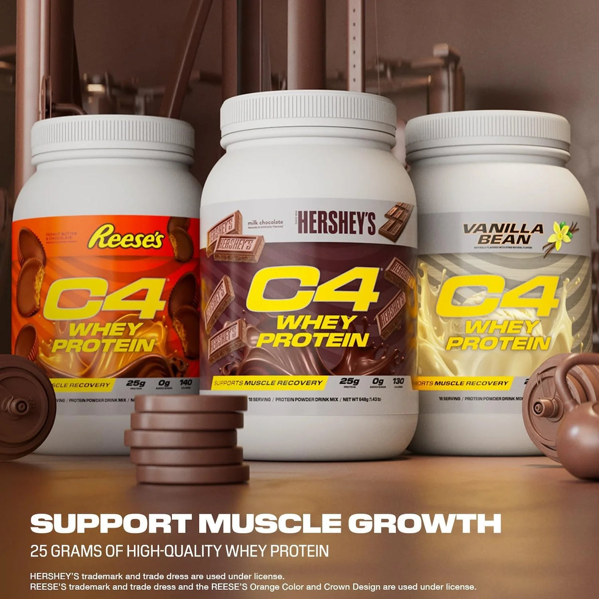 C4 Whey Protein, 25g of Protein, Hershey's Chocolate, 66 Servings