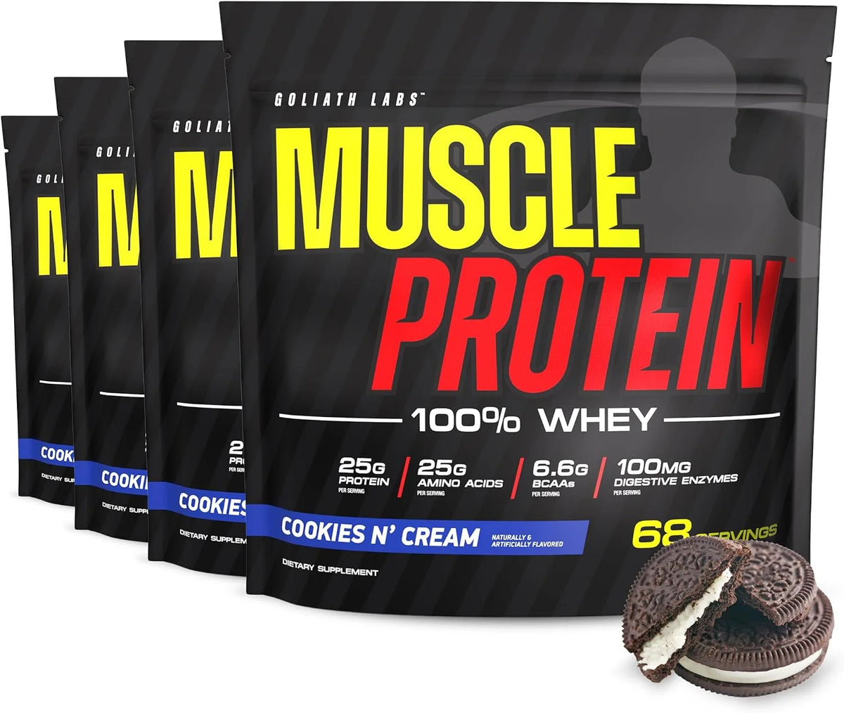 100% Muscle Whey Protein Powder Flavored, 10 lbs (pack of 2), Vanilla
