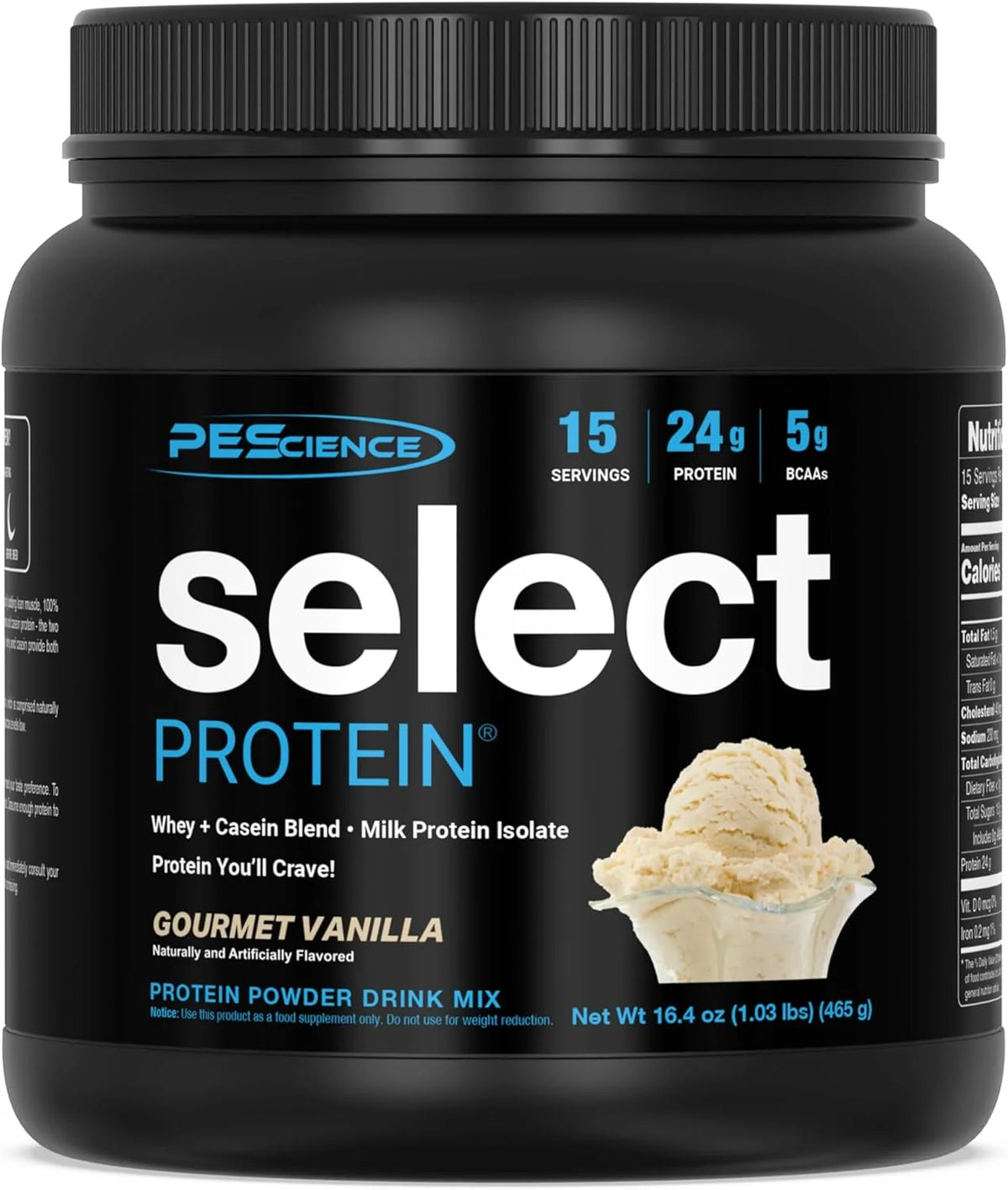 PEScience Select Protein Powder, Gourmet Vanilla, 15 Servings