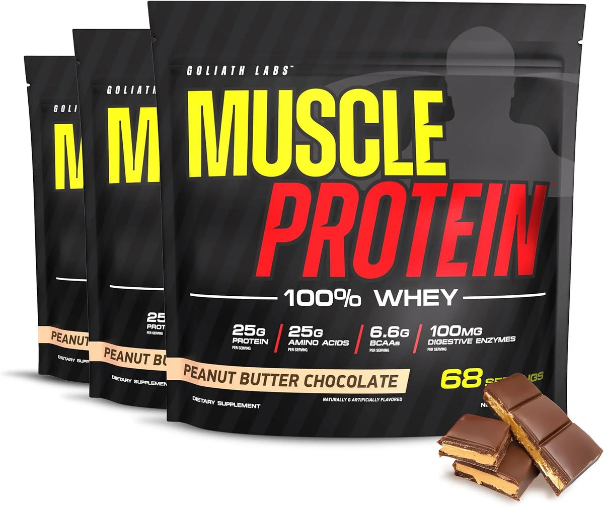 100% Muscle Whey Protein Powder Flavored, 10 lbs (pack of 2), Vanilla