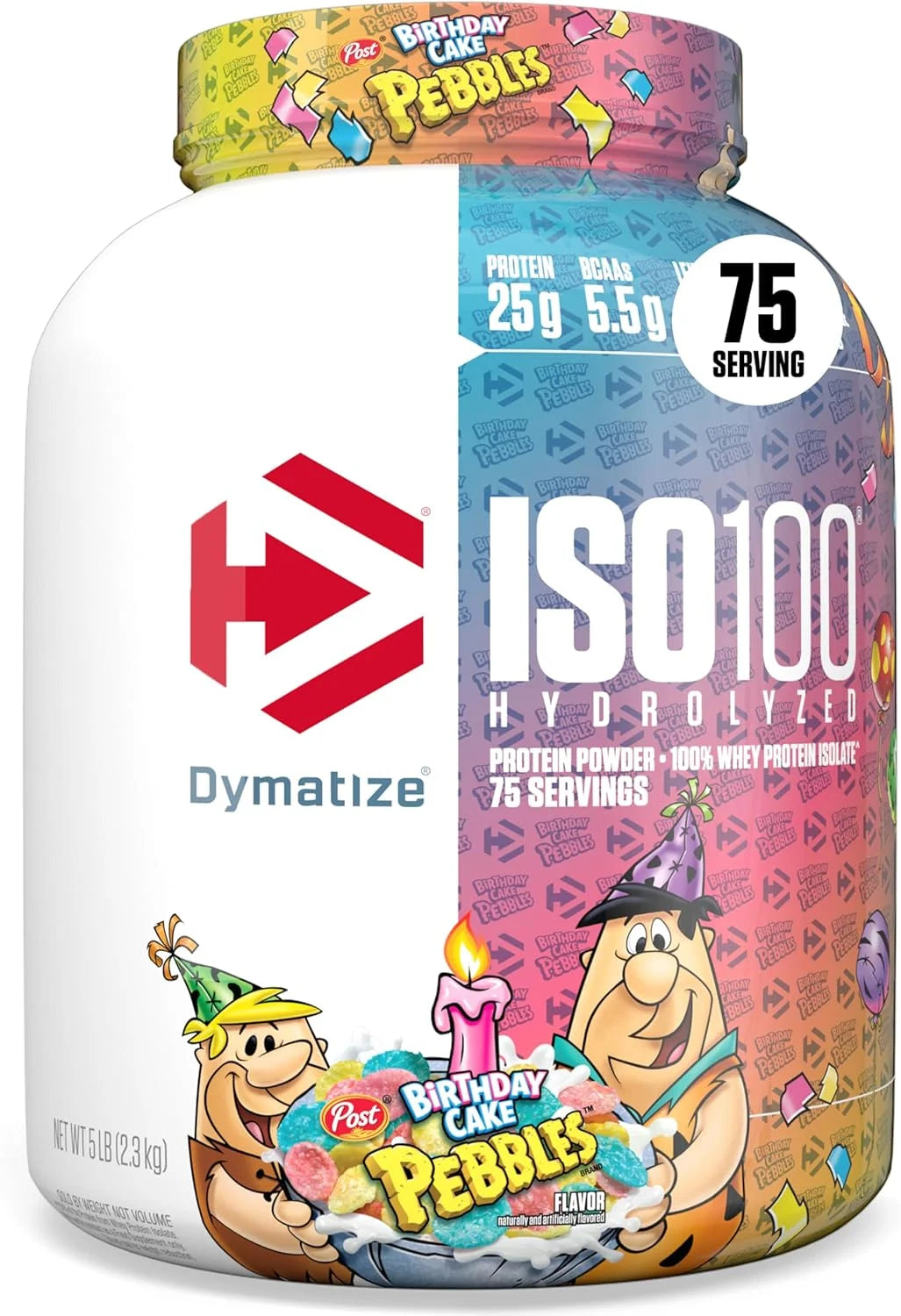 Dymatize ISO100 Protein Powder, 100% Whey Isolate, Birthday Cake
