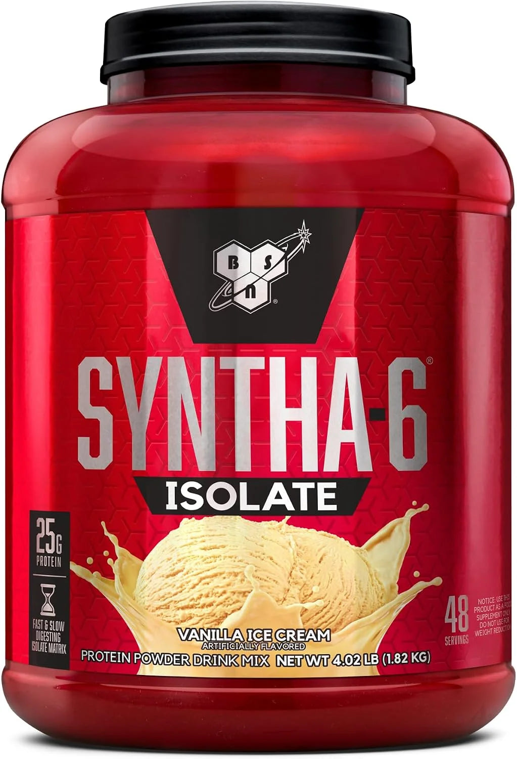 BSN SYNTHA-6 Isolate Protein Powder, Vanilla Ice Cream, 24 Servings