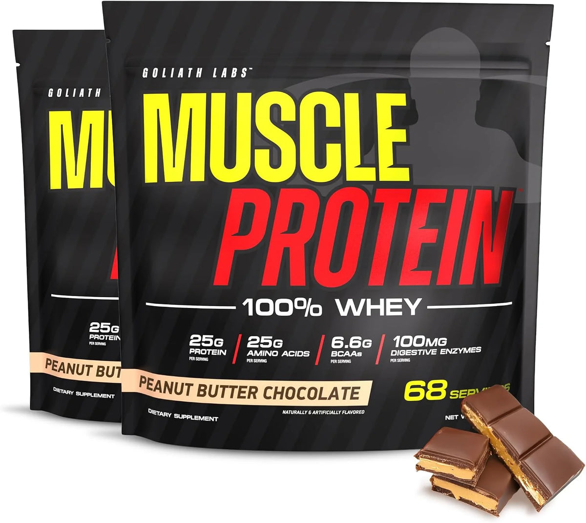 100% Muscle Whey Protein Powder Flavored, 10 lbs (pack of 2), Vanilla