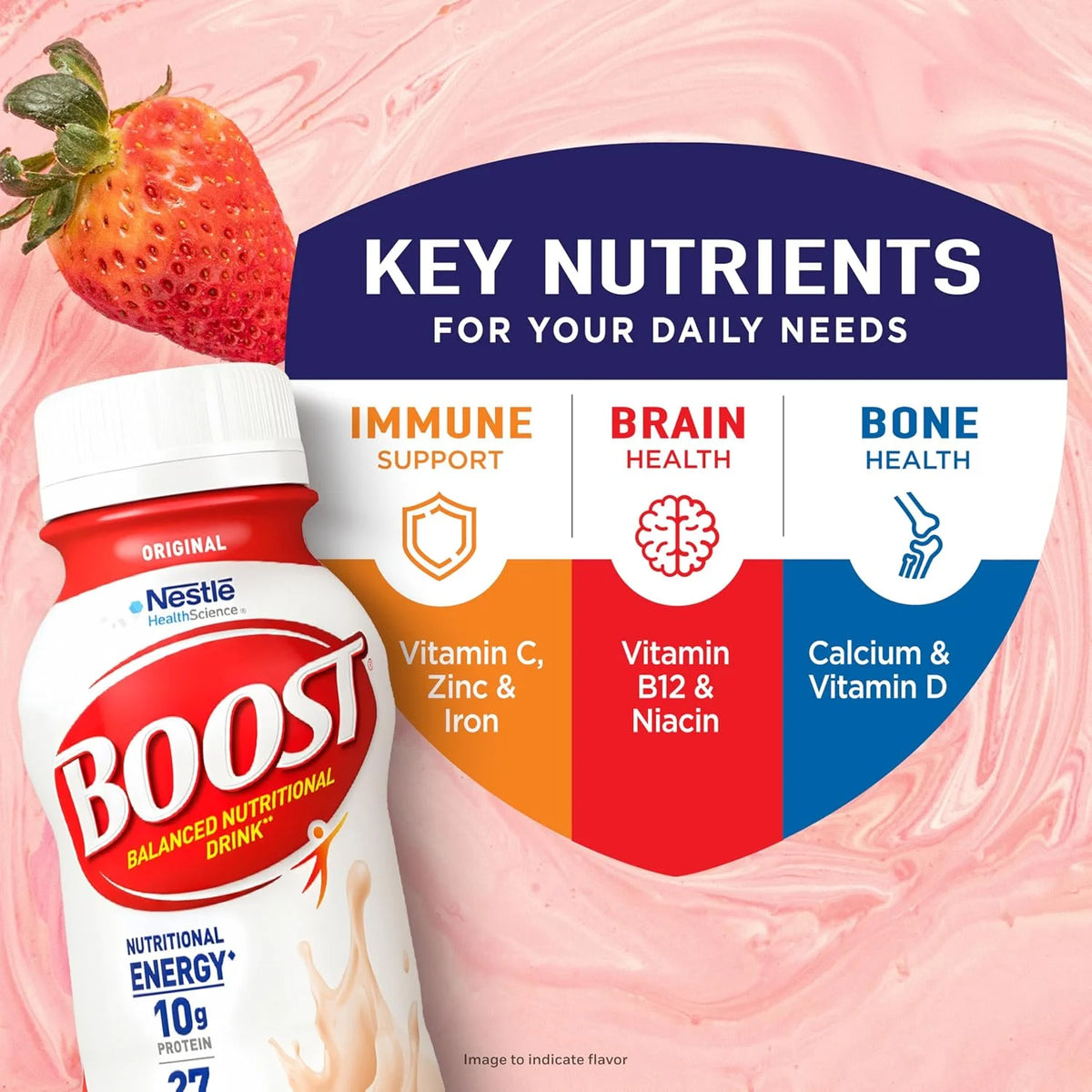 BOOST Original Nutritional Shake, Ready to Drink, Strawberry, 24 Pack