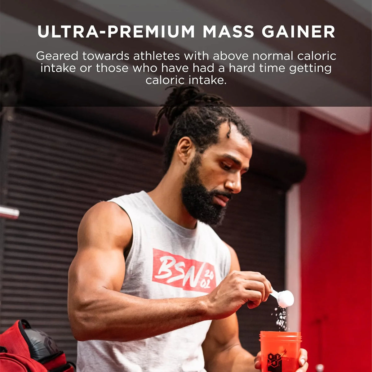 BSN True-Mass Weight Gainer Protein Powder, Vanilla Ice Cream, 16 Servings