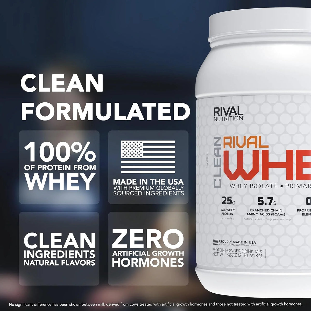 Rival Nutrition Clean Rival Whey Protein Powder (Salted Caramel, 2 lb)