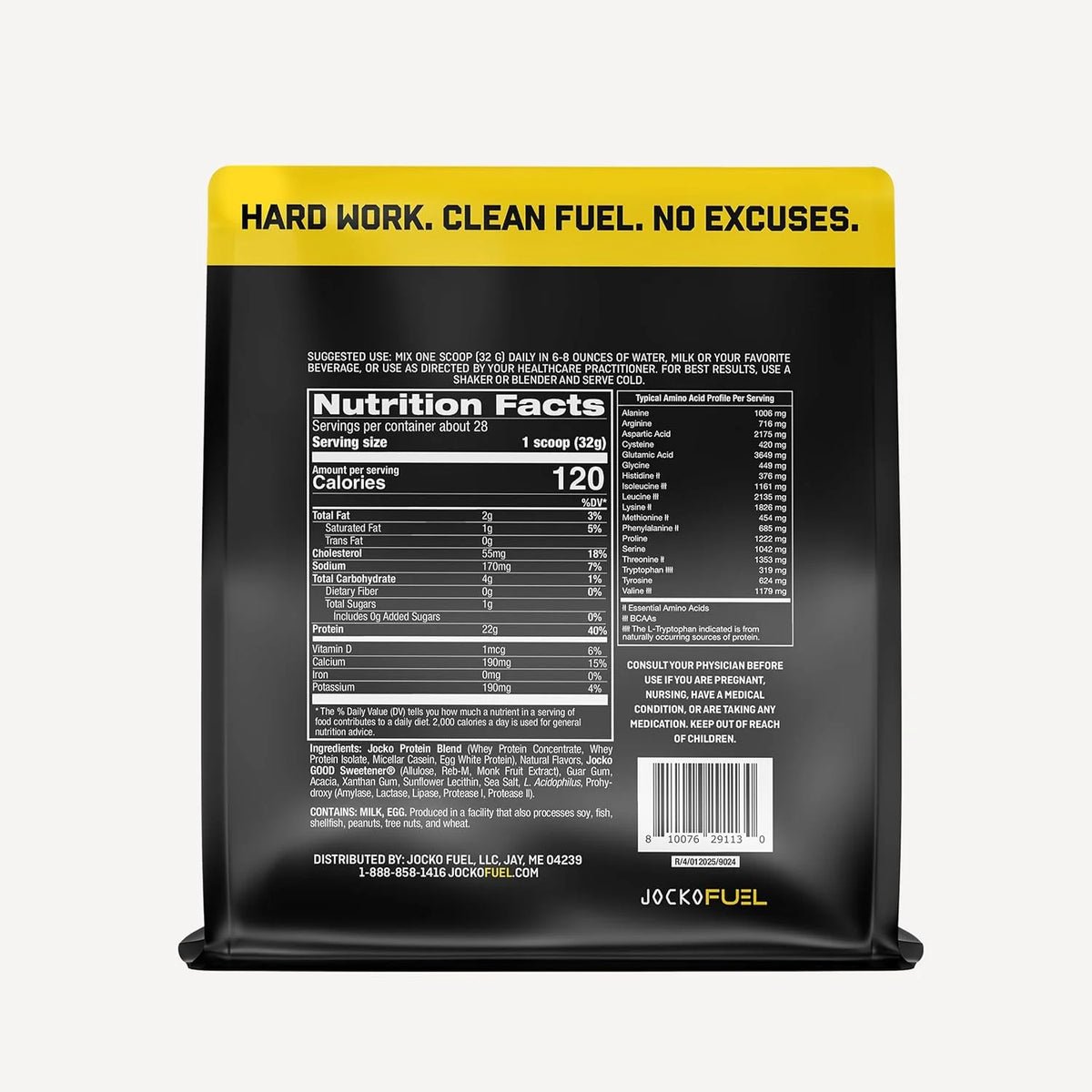 Jocko Fuel Whey Protein Powder, Banana Cream | 28 Servings