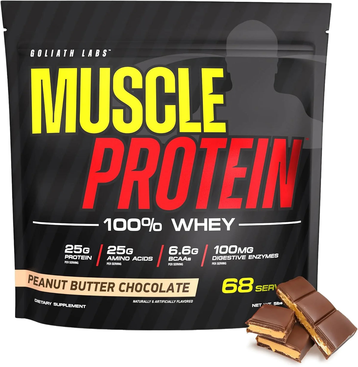 100% Muscle Whey Protein Powder Flavored, 10 lbs (pack of 2), Vanilla