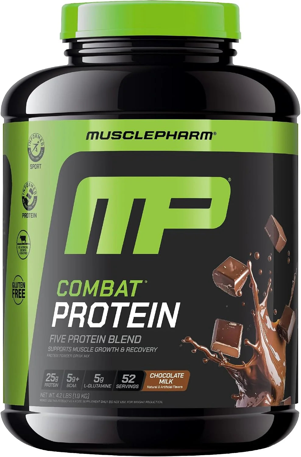 Muscle Pharm Combat Protein Powder | Chocolate Milk - 4.2 lb